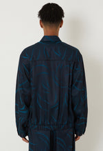 Carica l'immagine nel visualizzatore di Gallery, Giacca Mebuki Satin Dark Navy - Blue Blue Japan