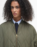 Carica l'immagine nel visualizzatore di Gallery, Rhea Quilted Jacket Deep Olive Ancient Tartan - Barbour