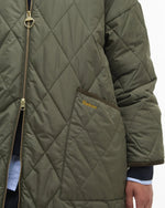 Carica l'immagine nel visualizzatore di Gallery, Rhea Quilted Jacket Deep Olive Ancient Tartan - Barbour