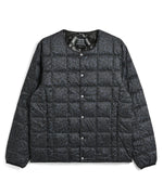 Carica l'immagine nel visualizzatore di Gallery, Crew Neck Down Jacket Print Black Leopard - TAION