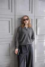 Carica l'immagine nel visualizzatore di Gallery, Polo Neck Longsleeves Cardigan CT26305 - C.T.plage