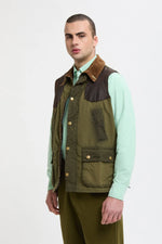 Carica l'immagine nel visualizzatore di Gallery, Bedale Wax Vest Archive Olive - Barbour
