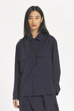 Carica l'immagine nel visualizzatore di Gallery, Overshirt Marinelli Tropical Navy - Barena Venzia