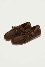 Carica l'immagine nel visualizzatore di Gallery, Rowan Suede Brown Leather Loafers - Alohas