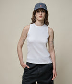 Carica l'immagine nel visualizzatore di Gallery, WRIBTANK01 Ribbed Tanktop Organic Cotton White - Merz b. Schwanen