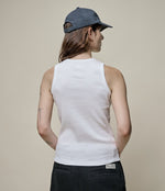 Carica l'immagine nel visualizzatore di Gallery, WRIBTANK01 Ribbed Tanktop Organic Cotton White - Merz b. Schwanen