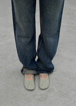 Carica l'immagine nel visualizzatore di Gallery, Naira Barefoot Green Leather Ballet Flats - Alohas