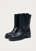 Carica l'immagine nel visualizzatore di Gallery, Rajan Black Leather Boots - Alohas