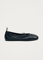 Carica l'immagine nel visualizzatore di Gallery, Rosalind Black Leather Ballet Flats - Alohas