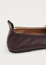 Carica l'immagine nel visualizzatore di Gallery, Rosalind Brown Leather Ballet Flats - Alohas
