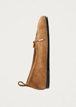 Carica l'immagine nel visualizzatore di Gallery, Rosalind Suede Tan Leather Ballet Flats - Alohas