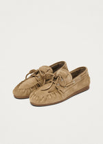 Carica l'immagine nel visualizzatore di Gallery, Rowan Suede Beige Leather Loafers - Alohas