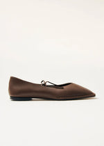 Carica l'immagine nel visualizzatore di Gallery, Sway Chestnut Brown Leather Ballet Flats - Alohas