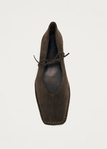 Carica l'immagine nel visualizzatore di Gallery, Sway Suede Coffee Brown Leather Ballet Flats - Alohas