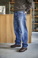 Carica l'immagine nel visualizzatore di Gallery, 101B Dad's Fit Vintage Washed Indigo 01-1010WB-85 - Orslow - Unisex
