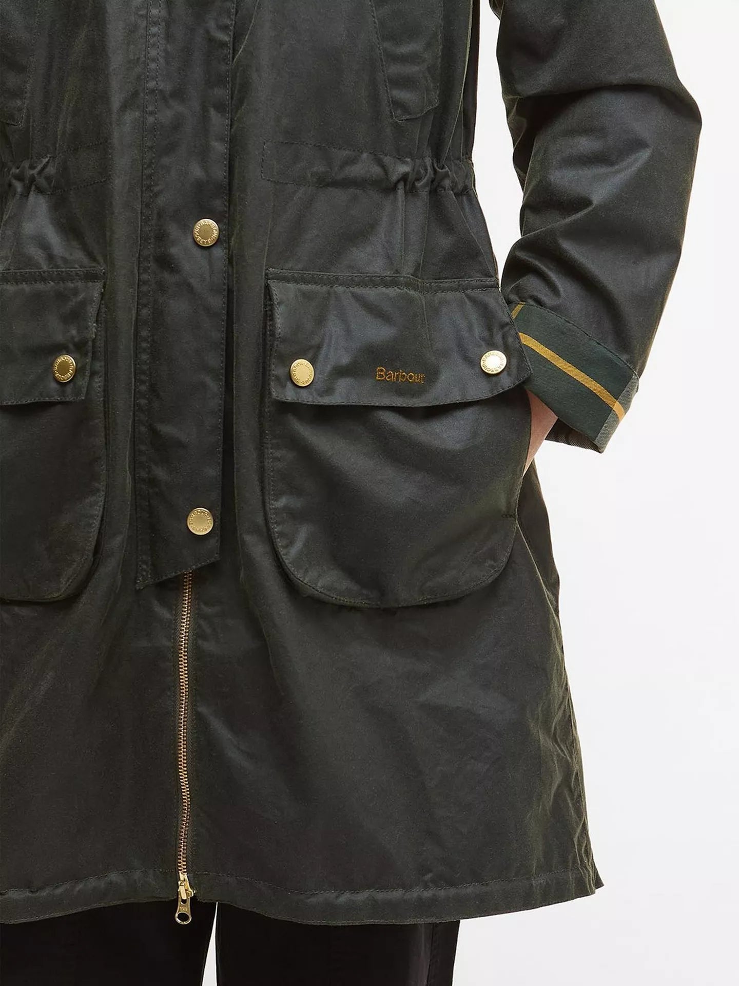 Marcy Wax Parka Fern/Ancient Tartan - Barbour