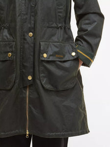 Marcy Wax Parka Fern/Ancient Tartan - Barbour