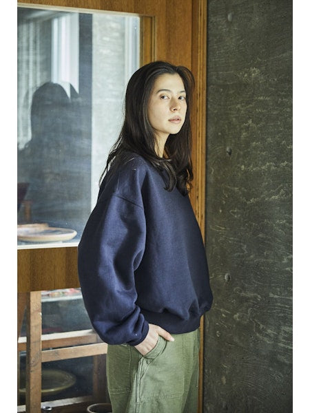 Relax Fit Densely Knit Sweatshirt Dark Navy - Orslow