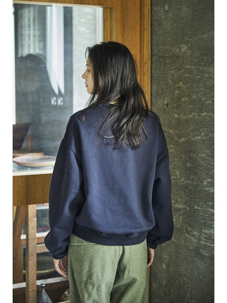 Relax Fit Densely Knit Sweatshirt Dark Navy - Orslow