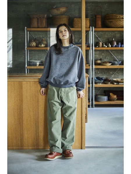 Relax Fit Densely Knit Sweatshirt Charcoal Gray - Orslow