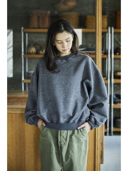Relax Fit Densely Knit Sweatshirt Charcoal Gray - Orslow