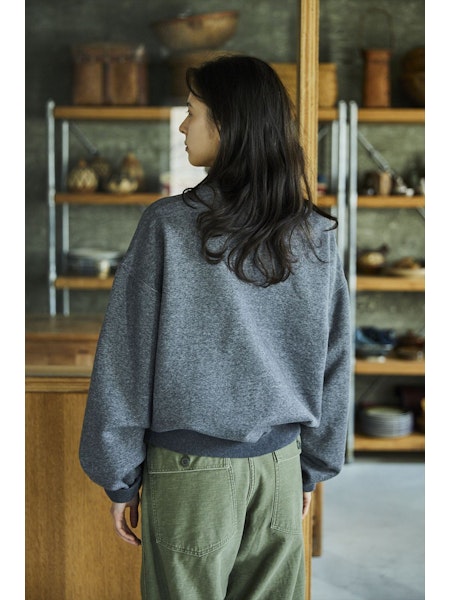 Relax Fit Densely Knit Sweatshirt Charcoal Gray - Orslow