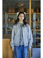 Carica l&#39;immagine nel visualizzatore di Gallery, Front Zip Densely Knit Sweatshirt Heather Gray - Orslow
