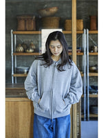 Carica l&#39;immagine nel visualizzatore di Gallery, Front Zip Densely Knit Sweatshirt Heather Gray - Orslow
