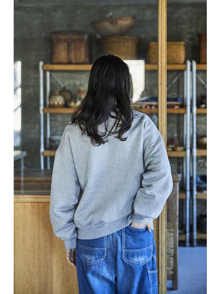 Front Zip Densely Knit Sweatshirt Heather Gray - Orslow