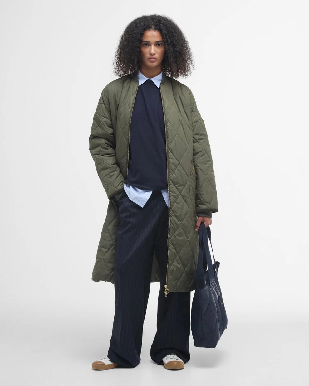 Rhea Quilted Jacket Deep Olive Ancient Tartan - Barbour