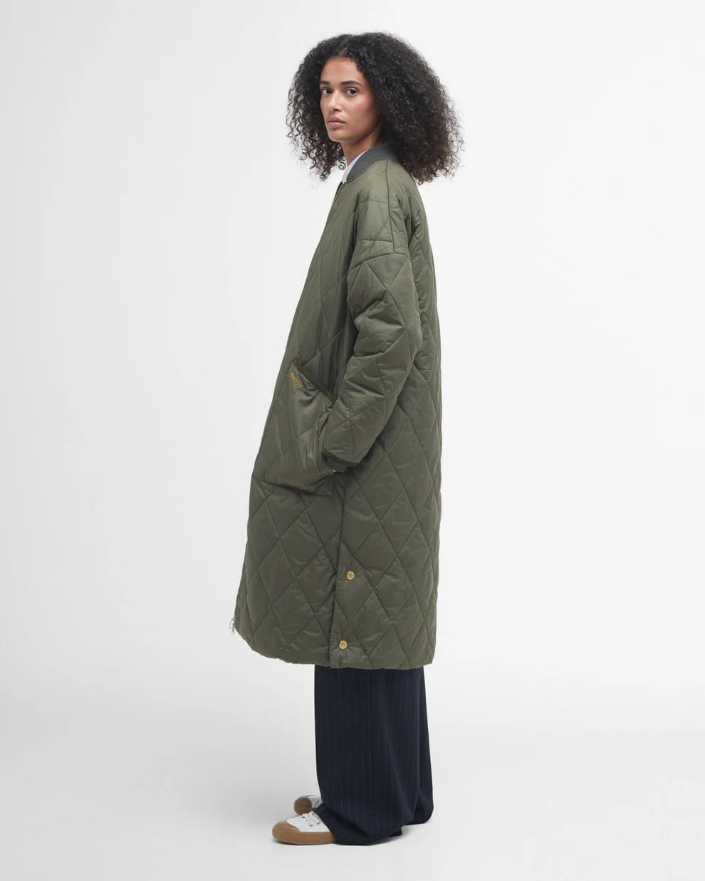 Rhea Quilted Jacket Deep Olive Ancient Tartan - Barbour