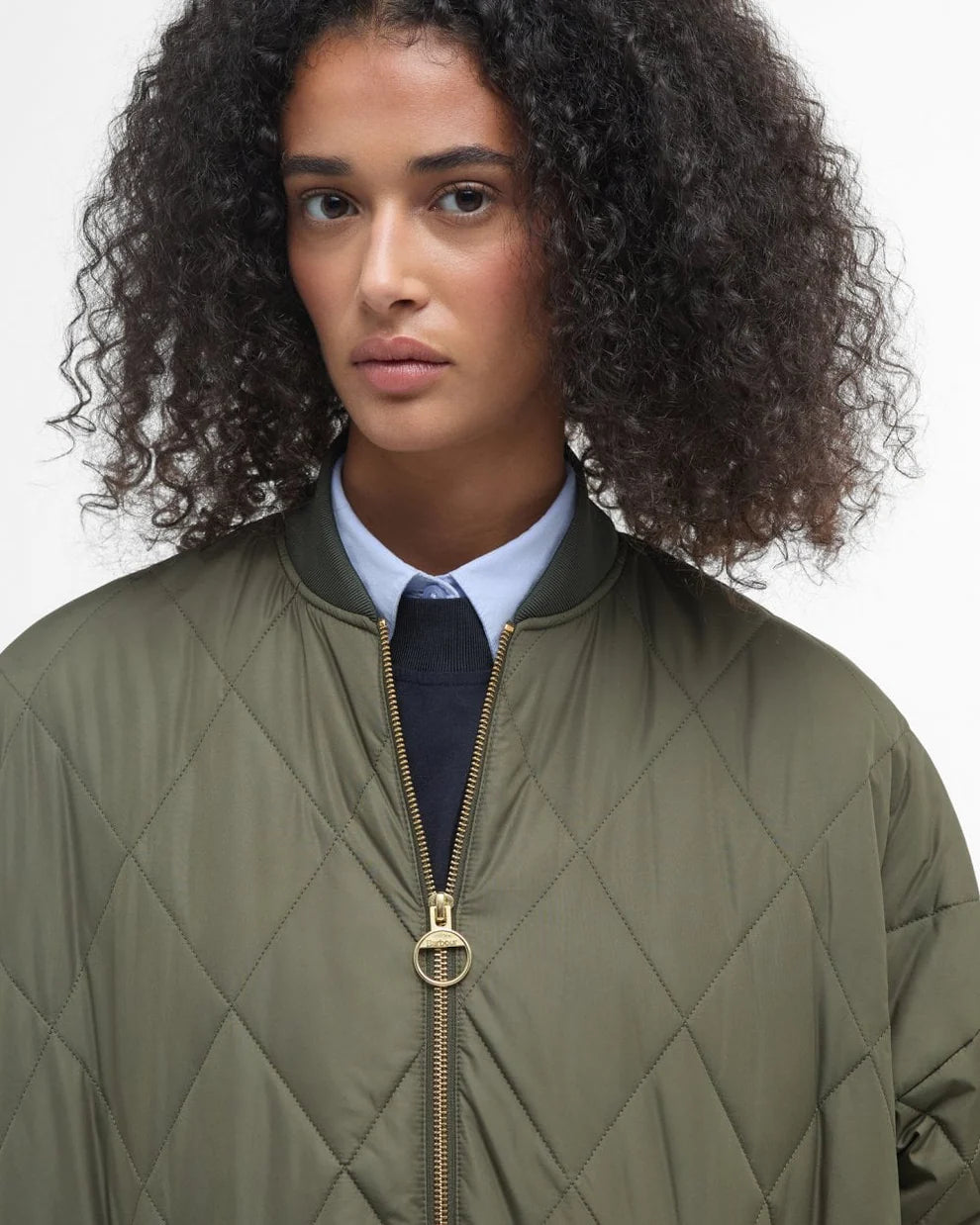 Rhea Quilted Jacket Deep Olive Ancient Tartan - Barbour