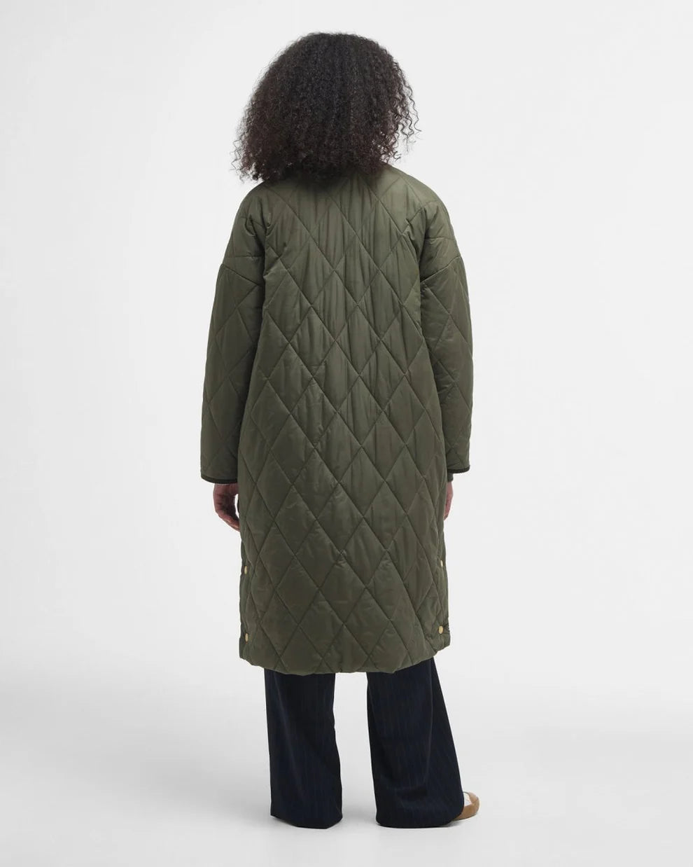 Rhea Quilted Jacket Deep Olive Ancient Tartan - Barbour