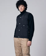 Carica l'immagine nel visualizzatore di Gallery, Work V Neck Button Down Vest Black - TAION
