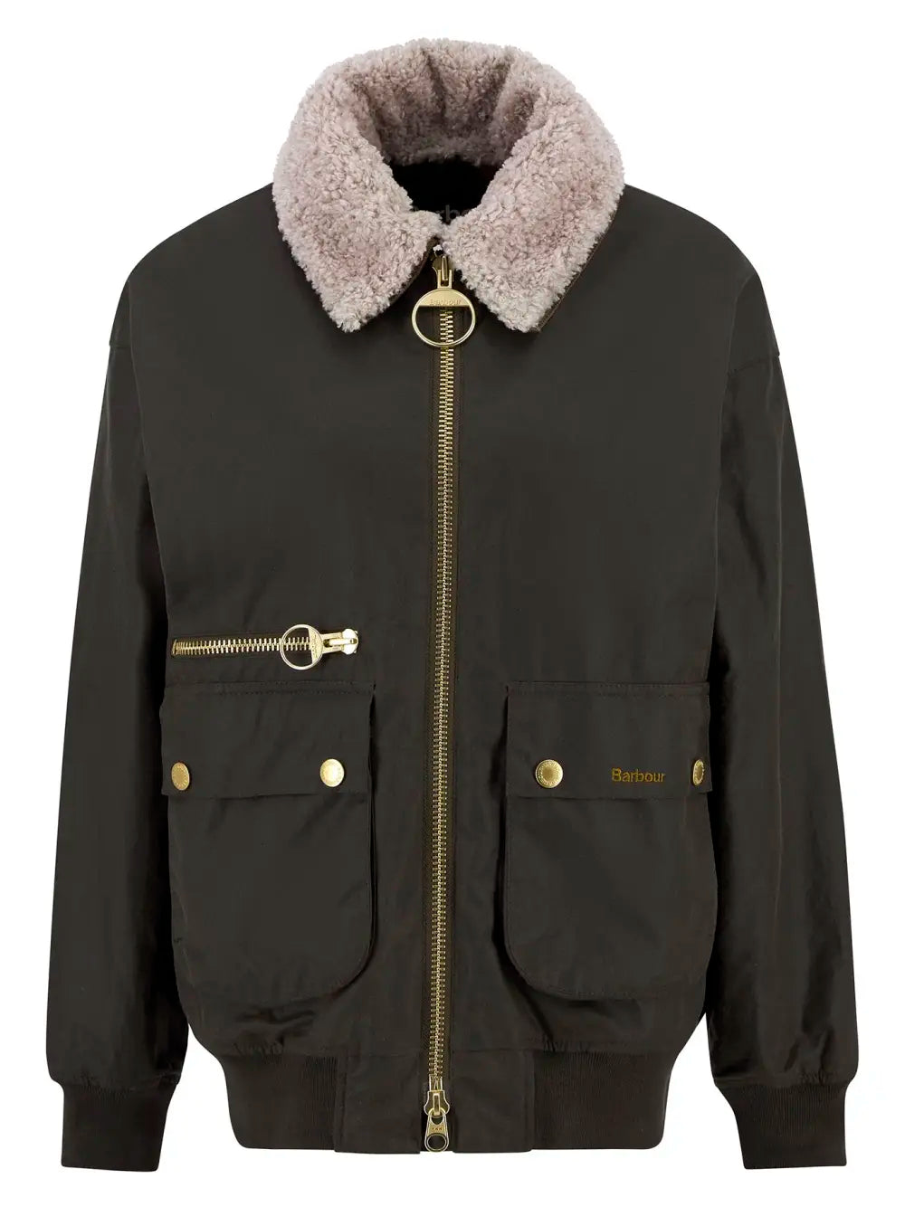 Maxine Waxed Bomber Jacket Archive Olive - Barbour