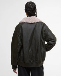 Maxine Waxed Bomber Jacket Archive Olive - Barbour