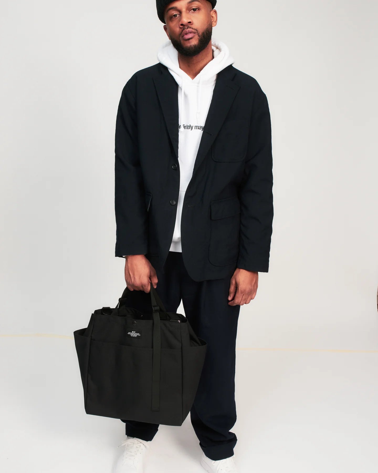 Carry All Beach Bag Big Black - BAGSINPROGRESS