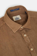 Carica l'immagine nel visualizzatore di Gallery, Camicia Bradford in Lino Tabacco - BD Baggies
