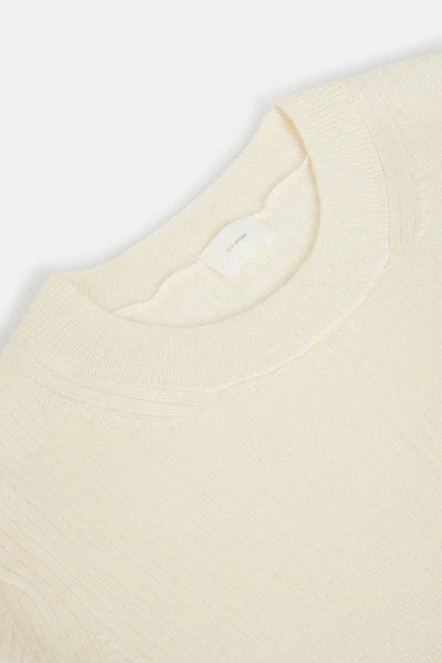Maglia a Costine Girocollo White - C.T.plage