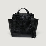 Carica l&#39;immagine nel visualizzatore di Gallery, Carry All Beach Bag Big Black Croco - BAGSINPROGRESS
