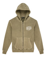 Carica l'immagine nel visualizzatore di Gallery, Shield Gd Zip Hoodie Olive Green - Deus Ex Machina
