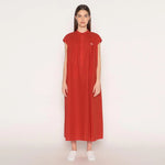 Carica l&#39;immagine nel visualizzatore di Gallery, Women&#39;s Cotton Linen Slub Sleevless Long Dress - Danton
