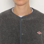 Carica l'immagine nel visualizzatore di Gallery, Women's Fleece Collarless Jacket Dk.Grey - Danton
