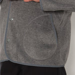 Carica l'immagine nel visualizzatore di Gallery, Women's Fleece Collarless Jacket Dk.Grey - Danton
