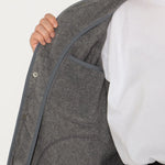Carica l'immagine nel visualizzatore di Gallery, Women's Fleece Collarless Jacket Dk.Grey - Danton
