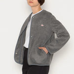 Carica l'immagine nel visualizzatore di Gallery, Women's Fleece Collarless Jacket Dk.Grey - Danton
