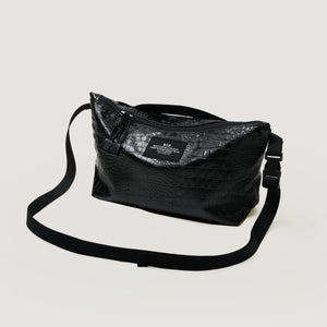 Borsa Fannypack Crossbody Black Croco - BAGSINPROGRESS