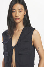 Carica l'immagine nel visualizzatore di Gallery, Gilet Multi Lisca Navy - Barena Venezia
