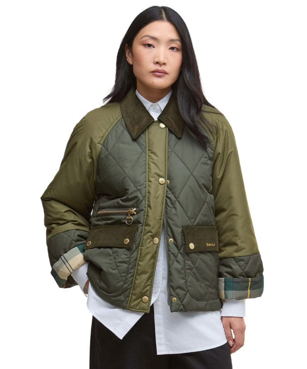 Martha Quilted Jacket Olive/Dark Moss - Barbour