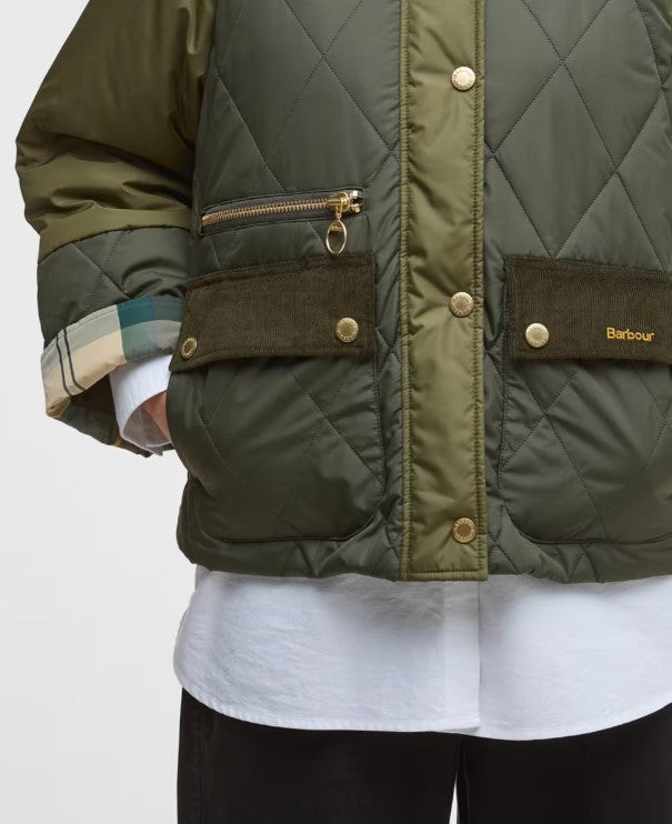 Martha Quilted Jacket Olive/Dark Moss - Barbour